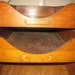 Vintage Wooden Desk Organizer Inbox Outbox