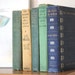 Antique and Vintage Books Set - Blue Green Vintage Books - Vintage Chic Home Decor - Home Library Decor - Vintage Book Instant Collection
