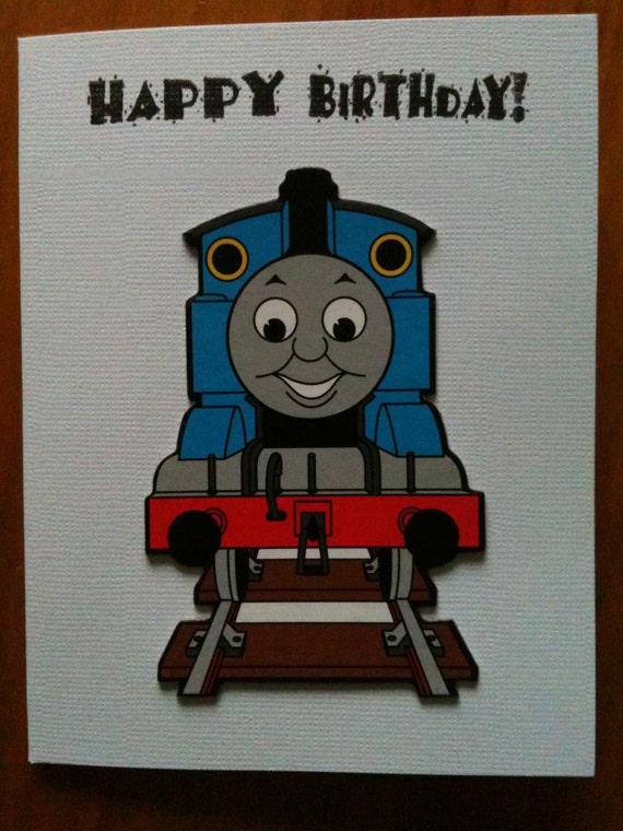 Thomas the train Birthday card by DaisyCreationsbyJess on Etsy