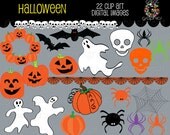 Halloween Clipart Halloween Digital Clip Art Halloween Digital Download Ghost Jack o Lantern Printable Halloween - Instant Download Il_170x135