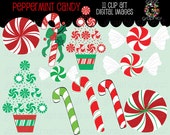 Christmas Candy Clip Art Christmas Clipart Peppermint Candy Clip Art Printable Invitation Party Digital Clipart - Instant Download Il_170x135