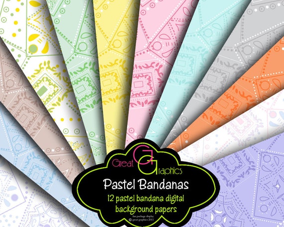 Bandana Digital Paper Pink Bandana Paper Bandana Print Paper Party Paper Printable Paper - Instant Download Il_570xn