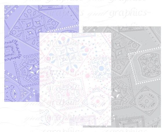 Bandana Digital Paper Pink Bandana Paper Bandana Print Paper