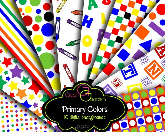 Kids Printable Paper Primary Color Back to School Printable