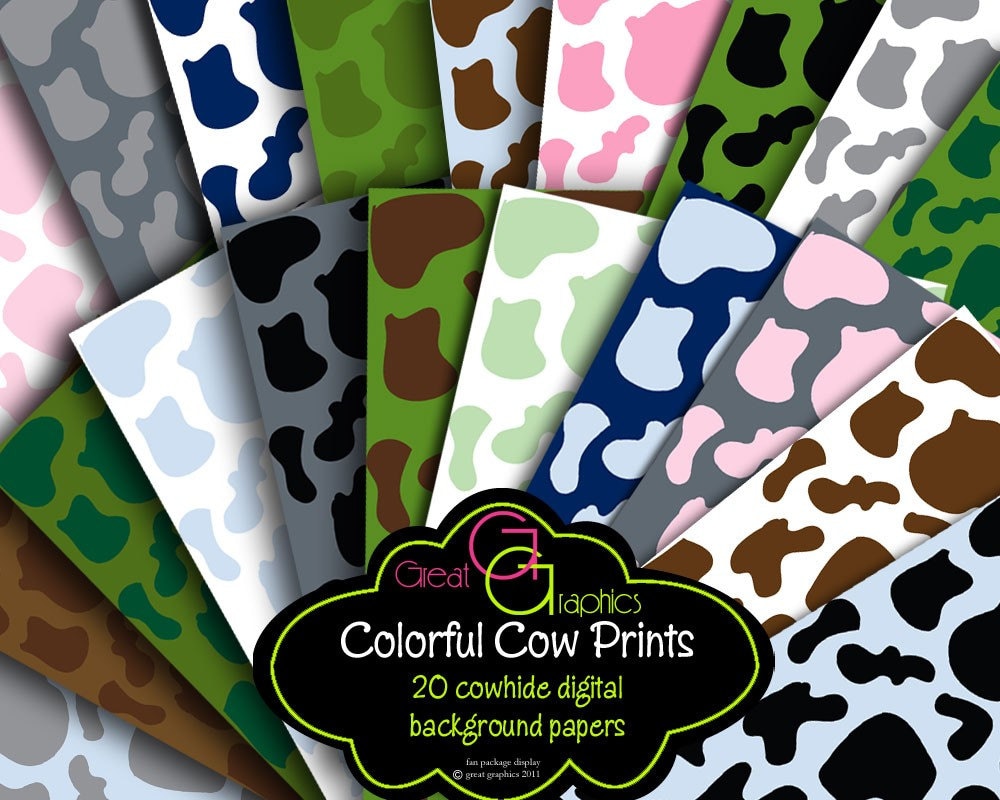 Cowhide Cow Print Paper Animal Print Paper Digital Paper