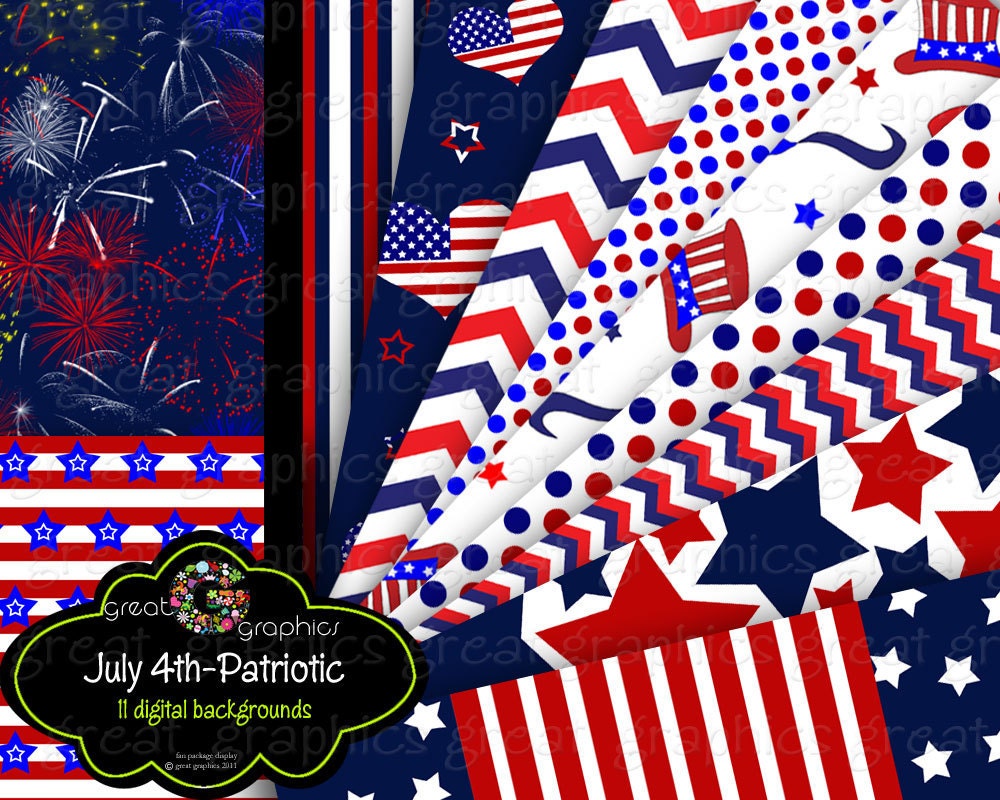 4th of July Paper Patriotic Party Paper Fourth of July Party