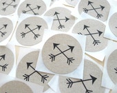 Crossed Arrows Sticker Seals - Set of 10