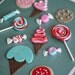 Fondant Candy, Ice Cream, Lollipop and Cookie Toppers for Decorating Cakes, Cupcakes, Cookies or other Treats
