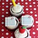 Fondant Teacher Gift Pencil, Apple and Paper Toppers for Cupcakes, Cookies or other Treats