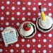 Fondant Teacher Gift Pencil, Apple and Paper Toppers for Cupcakes, Cookies or other Treats