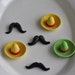 Mustache and Sombrero Fondant Toppers for Cupcakes Perfect for Birthday, Celebration and Cinco De Mayo Parties