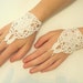 SALE Elegant white Fingerless Crochet Lace Wedding Gloves Accessories Womens Ladies Gloves