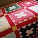 Spectacular 1960's Friendship Block Vintage Feedsack Quilt - Louisiana Estate