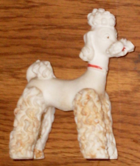 Vintage 1950s Ceramic Weather Pet Poodle Barometer Italy