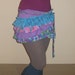 SALE - La Salsa Faerie Bustle Wrap Skirt - corset utility pocket over skirt - free size, ooak, ruffled, purple teal