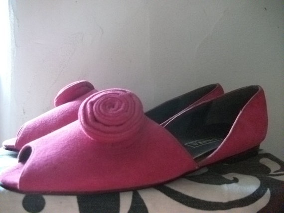 VINTAGE SUEDE SHOES, Italian, 1980s, accessories, women