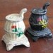 Vintage Salt and Pepper Shakers Cast Iron Stove