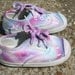 SALE Tye Dye shoes in magenta blue and purple Galaxy shoes for a Kid size 5 1/2