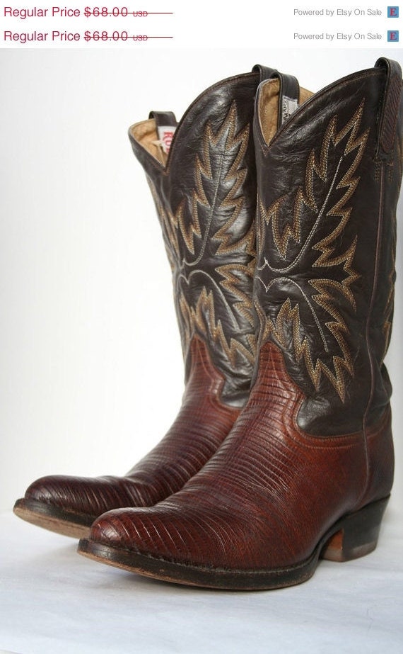 ON SALE Vintage Rudel Cowboy Boots by xoUda on Etsy