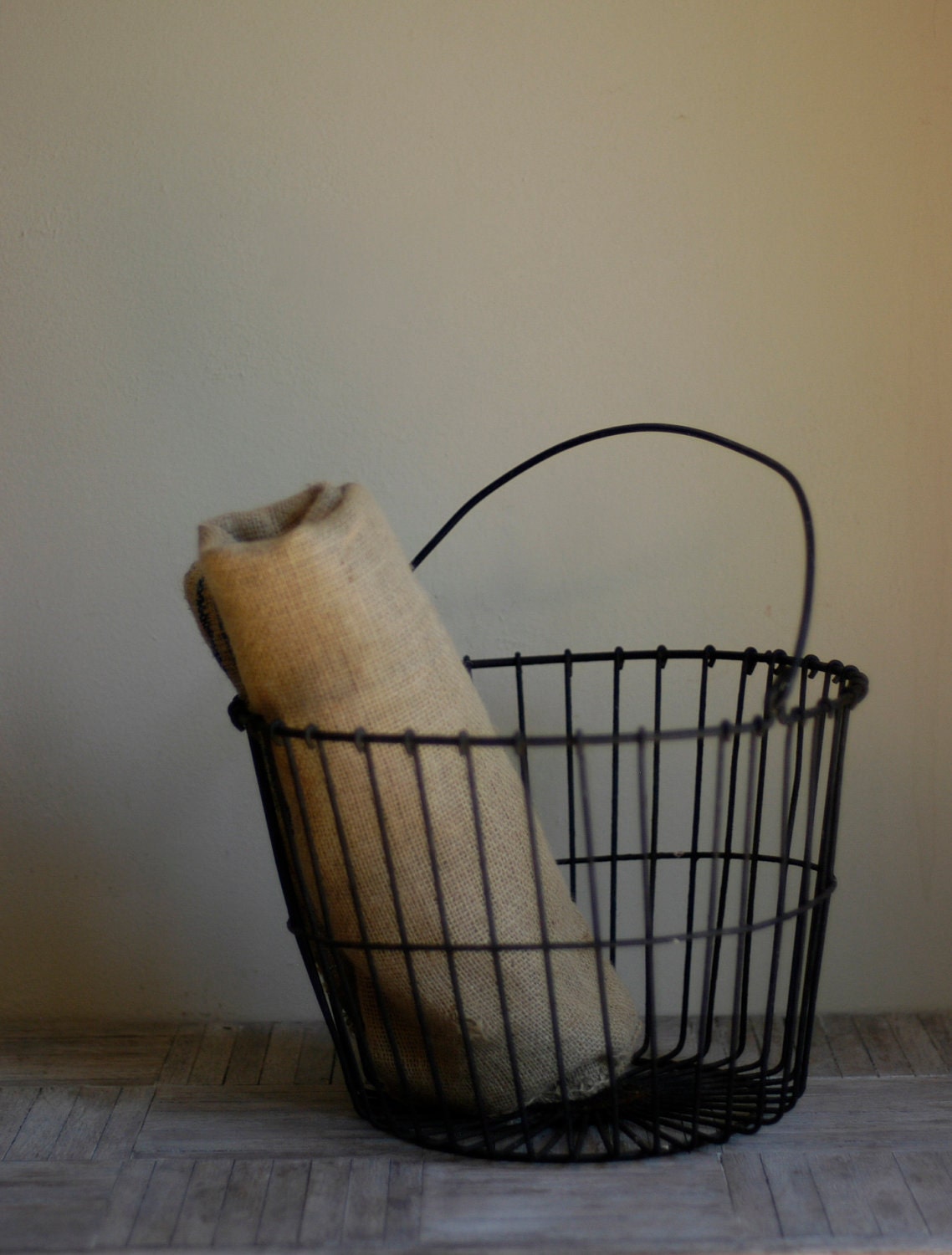 Vintage Metal Egg Basket