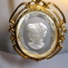 Vintage Goldtone Clear Lucite Cameo pendant and necklace