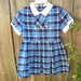 Little Miss Brent blue plaid school girl dress.