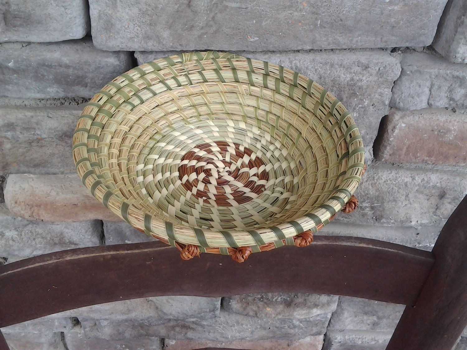 Gullah Sweetgrass Bowl Basket by SweetgrassBasketry on Etsy