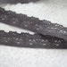 cluny lace trim grey cotton 1" wide 3 yards