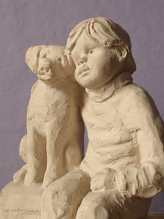 vintage Austin Sculpture figurine Bright Eyes by ShoponSherman