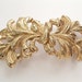 Vintage 1980's Mimmi di N women's belt buckle, gold belt buckle, Art Nouveau Art Deco, gold feathers, Christmas holiday fashion gift for her