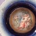 antique flow blue plate, decorative, vintage fairies, goddess, victorian fairy tale, shabby chic cottage decor, blue white plate