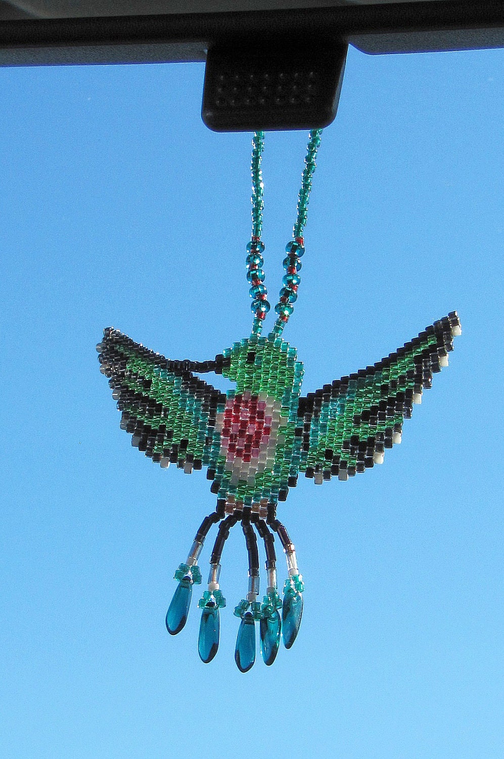 Hummingbird Rear View Mirror Decoration