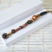 Steampunk Bronze Beaded Friendship Bracelet Golden Brown & Amber Shades