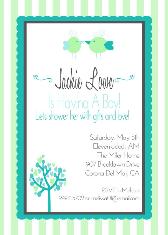 Items similar to Baby Shower Invitations Teal, baby blue and mint with