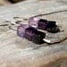 Grape Candy Earrings with Purple Fluorite and Sterling Silver. Purple Gemstone Earrings. Shades of Purple.