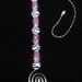 Zebra Animal Print and Purple Lilac Rhinestone Light Pulls/Ceiling Fan Pulls - Handmade