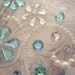 Blue Gemstone Flower & White Pearls Scroll Stickers by Martha Stewart