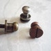 Set of Hitch Screw on Knob Fasteners by Tim Holtz Qty 12 in Antiqued Metallic Silver, Gold & Copper