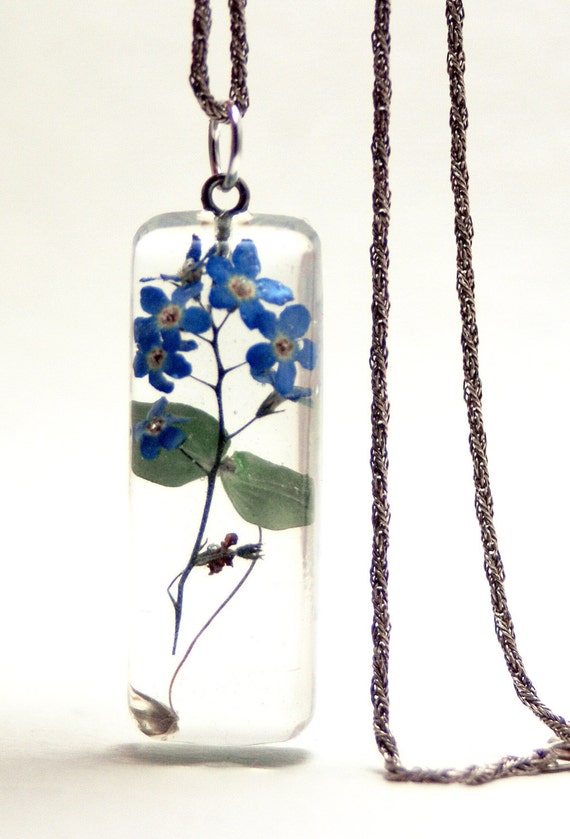 Flower Pendant Flower Jewelry Dried Flower Jewelry