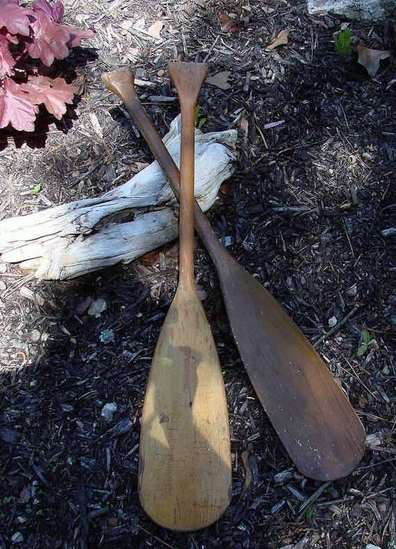 Old Canoe Oars Canoe Paddles Vintage