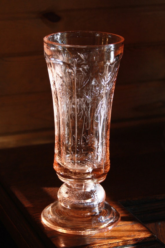 Pink Depression Glass Vase