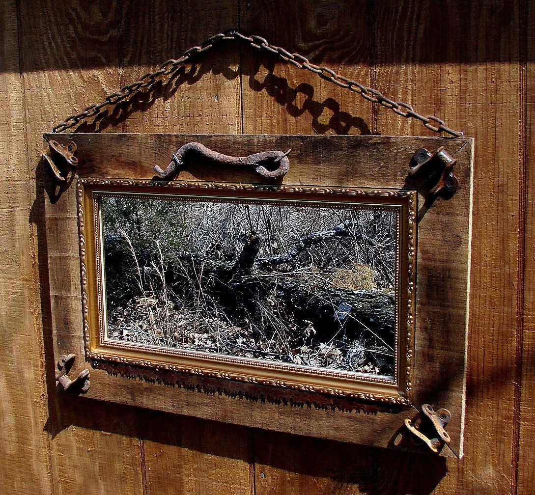 Country Rustic Industiral Mirror Cabin One Of A by Rusticcreek