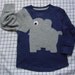 Elephant trunk sleeve toddlers size 4T crewneck NAVY