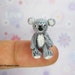Sweet Tiny Koala Bear, Light Grey 01 Micro Miniature Crochet Plush Toy, OOAK