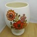 Vintage Vase or Goblet with Orange Flowers