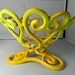 RESERVED Vintage Cast Iron Decorative Bowl Painted Green & Yellow