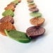 Layered Fall Leaf Necklace, Polymer Clay, Autumn Colors