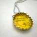 geeky bottle cap pendant, algebra equation, pop top bail on ball chain