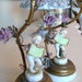 RESERVE for marsha stone: Antique Paris Porcelain Cherub Lamps