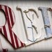 SCOTT rsrv. Individual hanging shabby chic nautical wall letters - made to order - variety of sizes, fonts and styles available